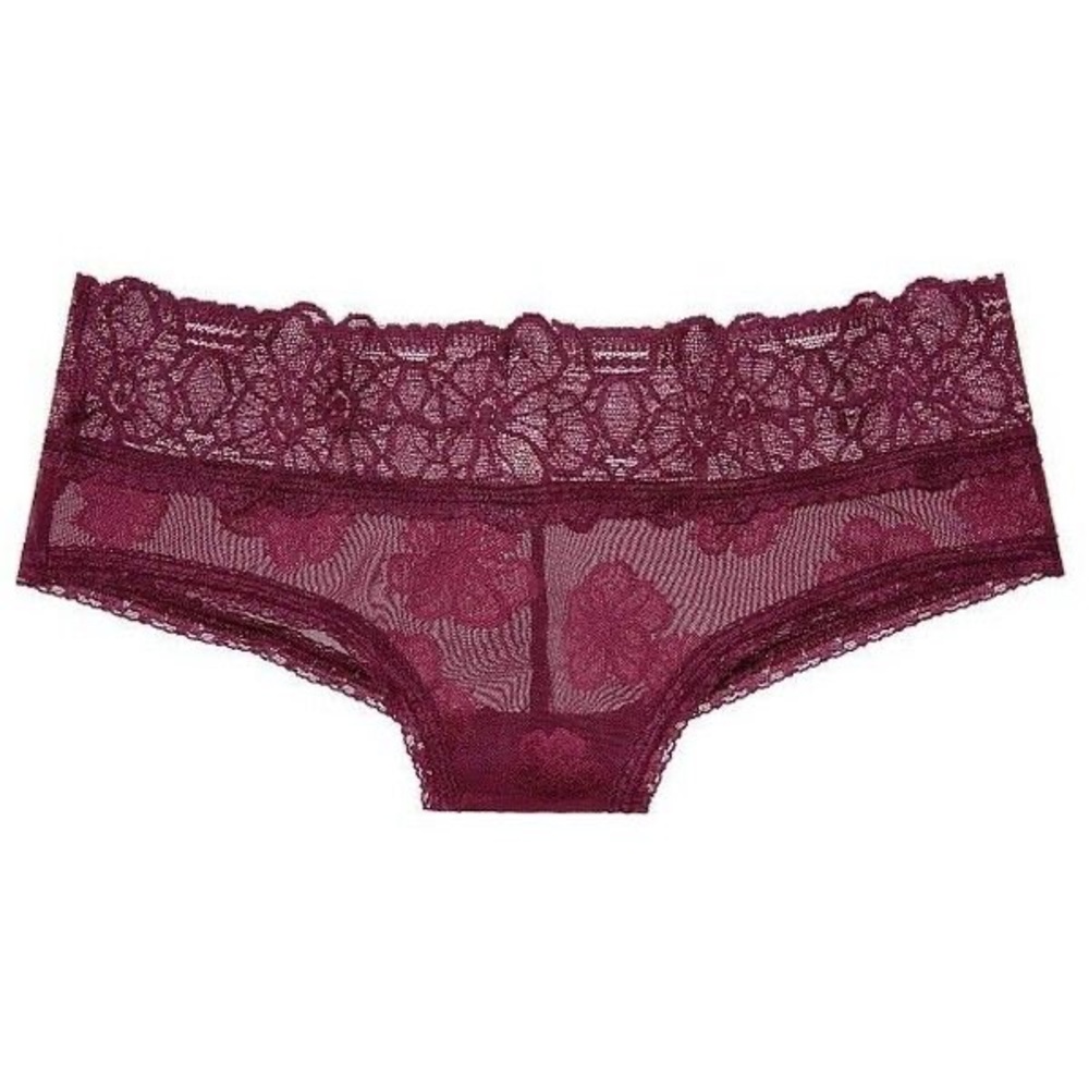 VS PINK burgundy hibiscus panty